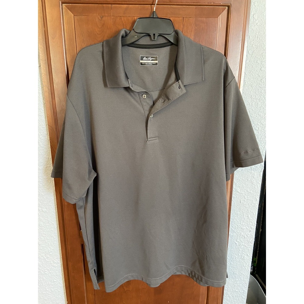 Ben Hogan Men's Size 2XL Performance Stretch Short Sleeve Golf Polo Shirt Gray